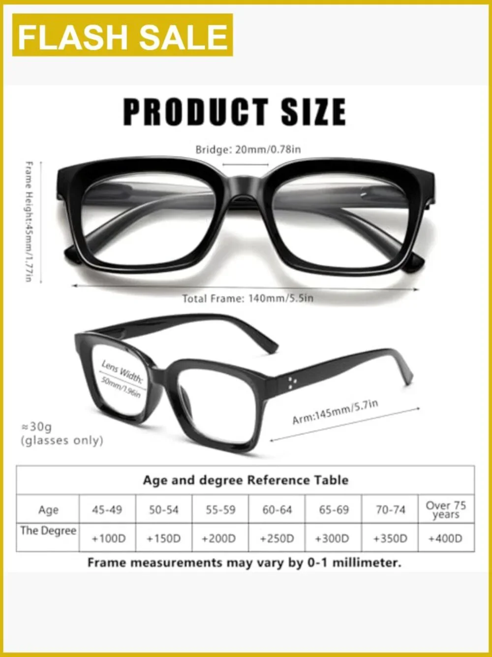 Blue Light Blocking Oversized Square Reading Glasses Spring Hinge